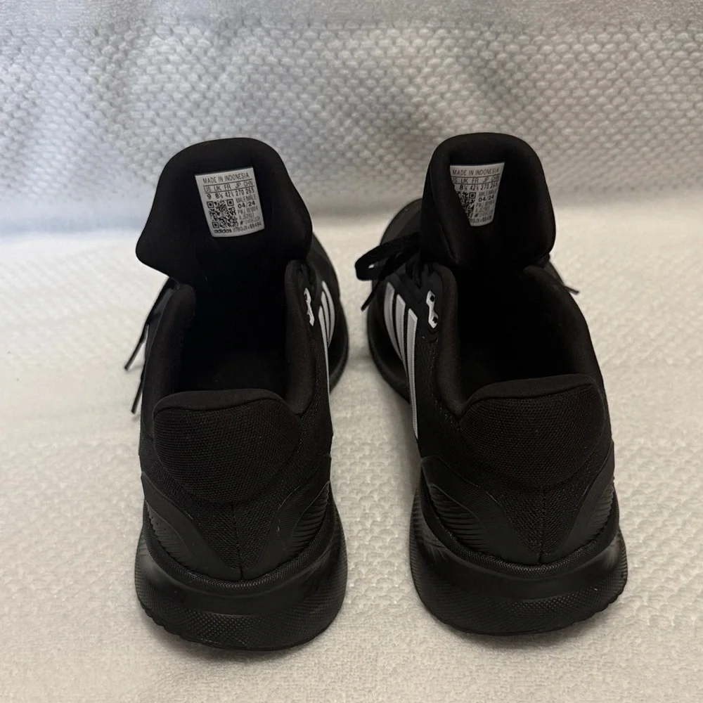 Adidas Men's Black and White Athletic Sneakers - Picture 4 of 7